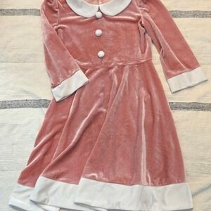 Holiday Pink Velvet Santa Dress - Christmas dress for‎ girl size 10. Costume